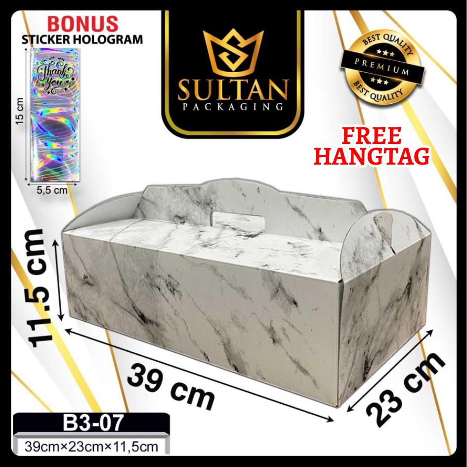 

Marble Cake Box - Dus Kue Motif Marble Mewah - Box Kue Tenteng - B3-07