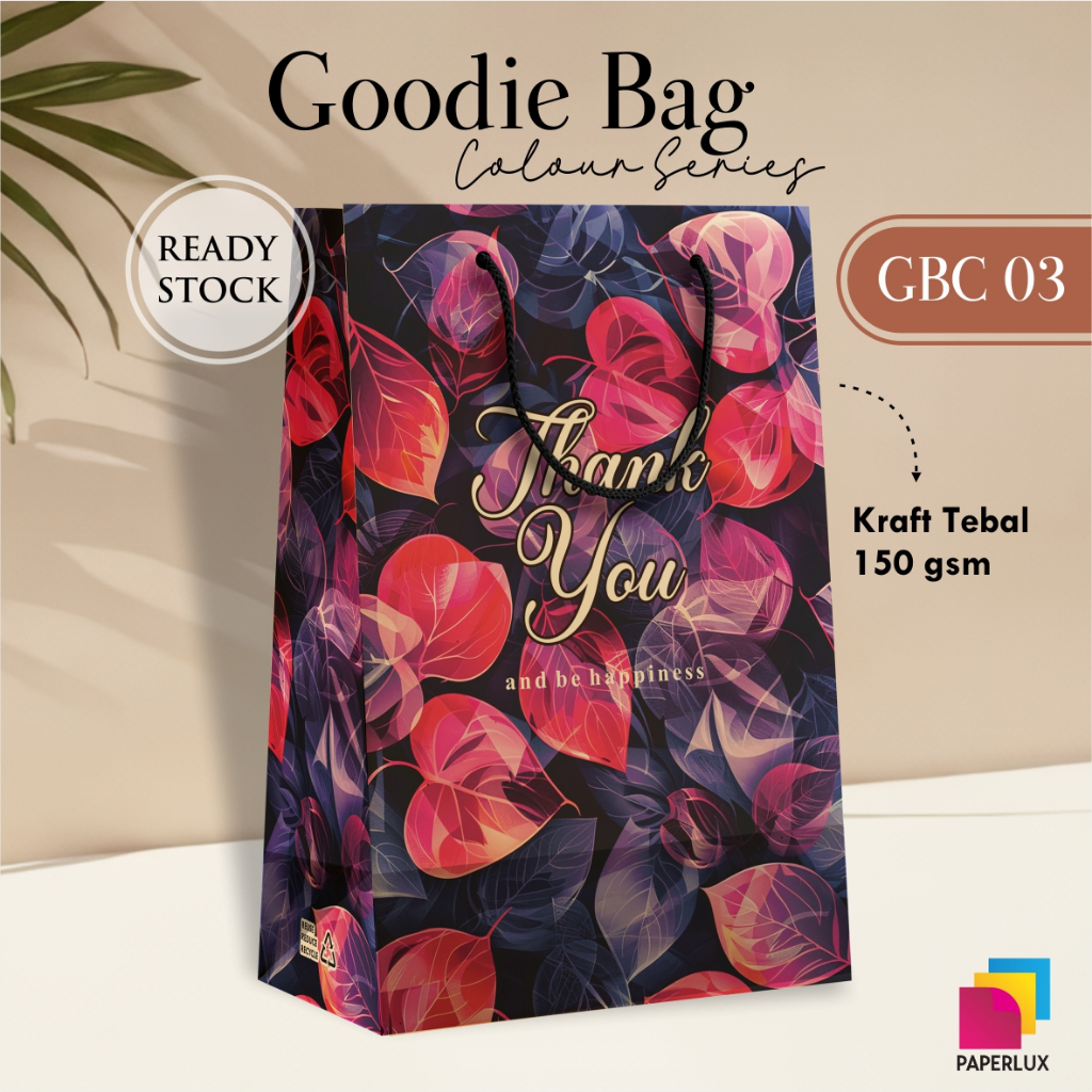 

[12 PCS] GOODIE BAG FULL COLOUR READY STOCK PAKET LUSINAN - TAS SOUVENIR PERNIKAHAN, HAJATAN GBC 03