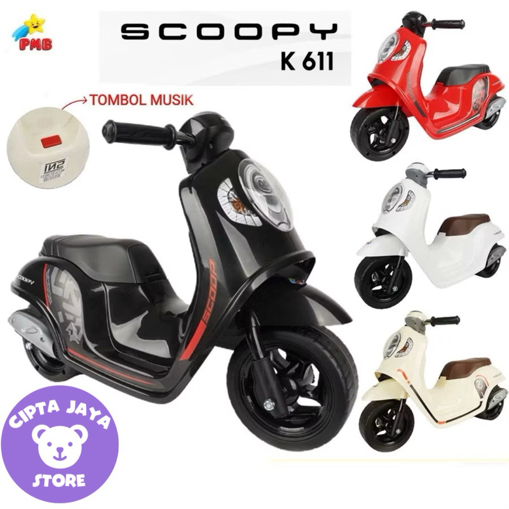 PMB Toys SCOOPY K611 - HONDA SCOOPY K611 - MAINAN ANAK MOTOR DORONG