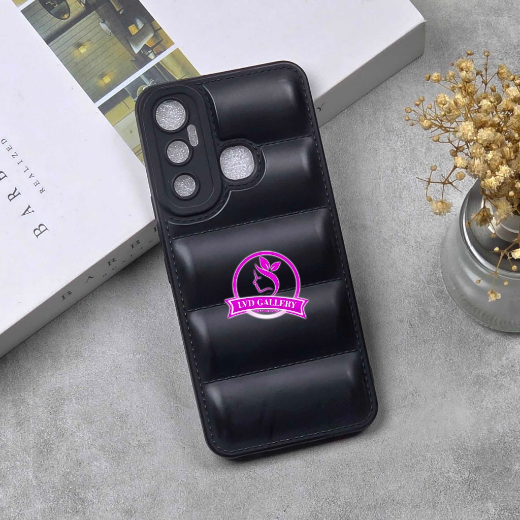 Infinix Hot 11 SoftCase Pillow Macaron Black Case Bantal Infinix Hot 11