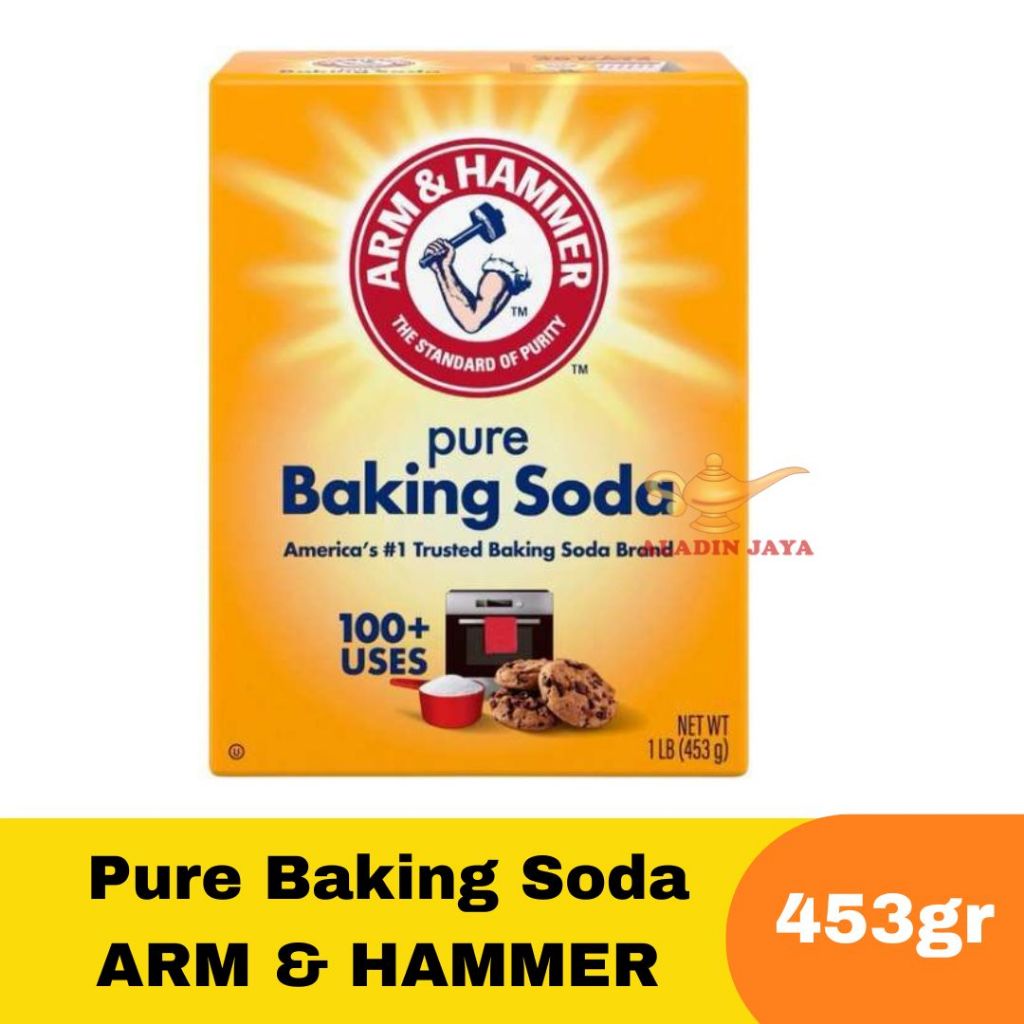 

Pure Baking Soda ARM & HAMMER ukuran 453 gr