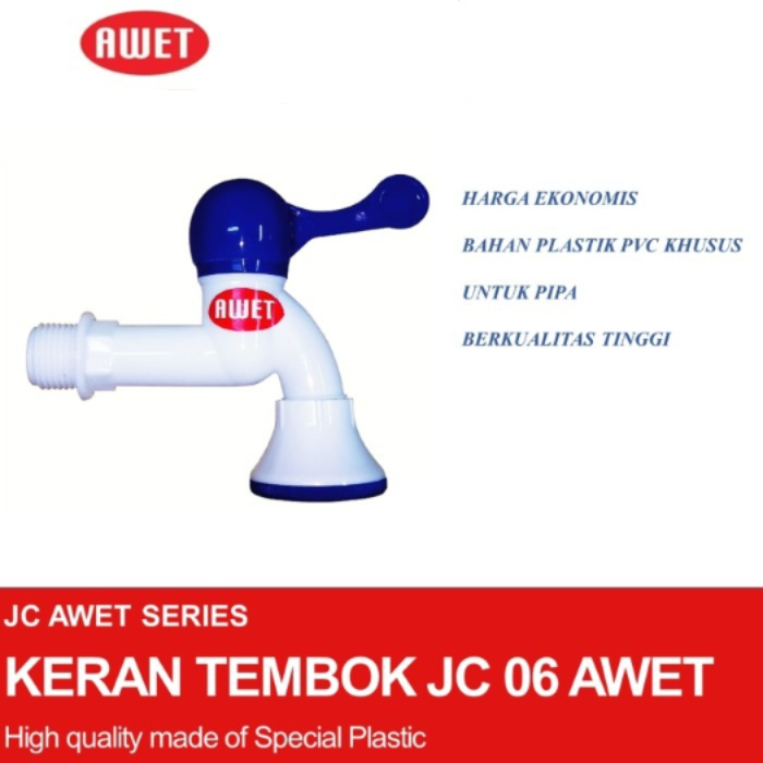 Kran Pvc Merk Awet Kran Kamar Mandi Kran Air Plastik Merk Awet Ukuran 1/2 Inch Kran Cuci Tangan