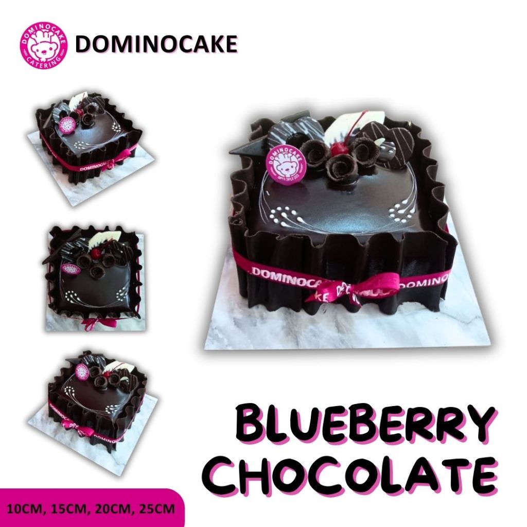 

Dominocake | Blueberry Chocolate 30x30 cm | Kue Ulang Tahun