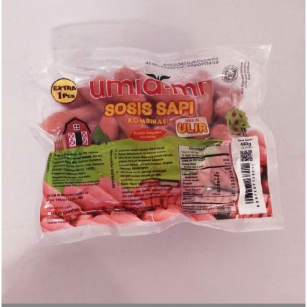 umiami sosis sapi ulir cocktail 450 gram
