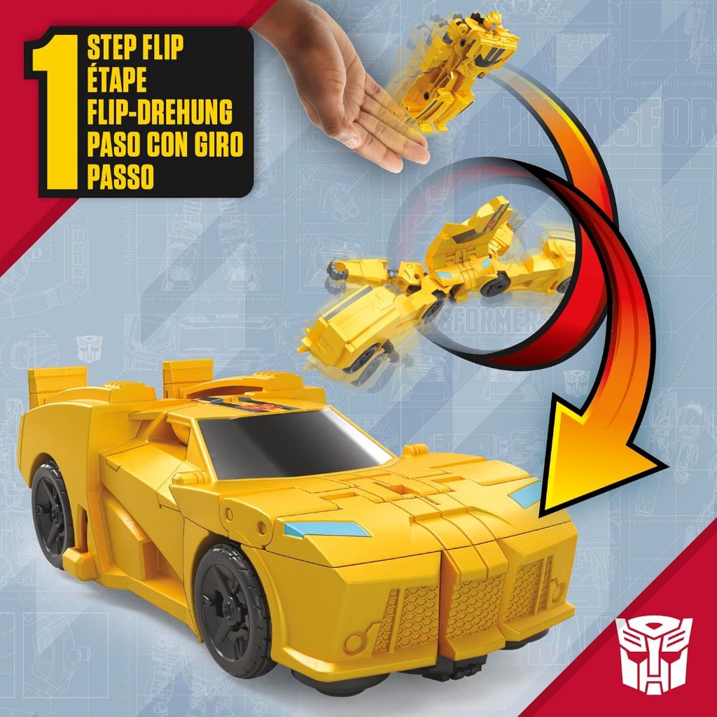 TERJAMIN PAKET 3 TRANSFORMERS 1-STEP FLIP HEROES, ACTION FIGURE WHEELJACK, BUMBLEBEE, DAN OPTIMUS