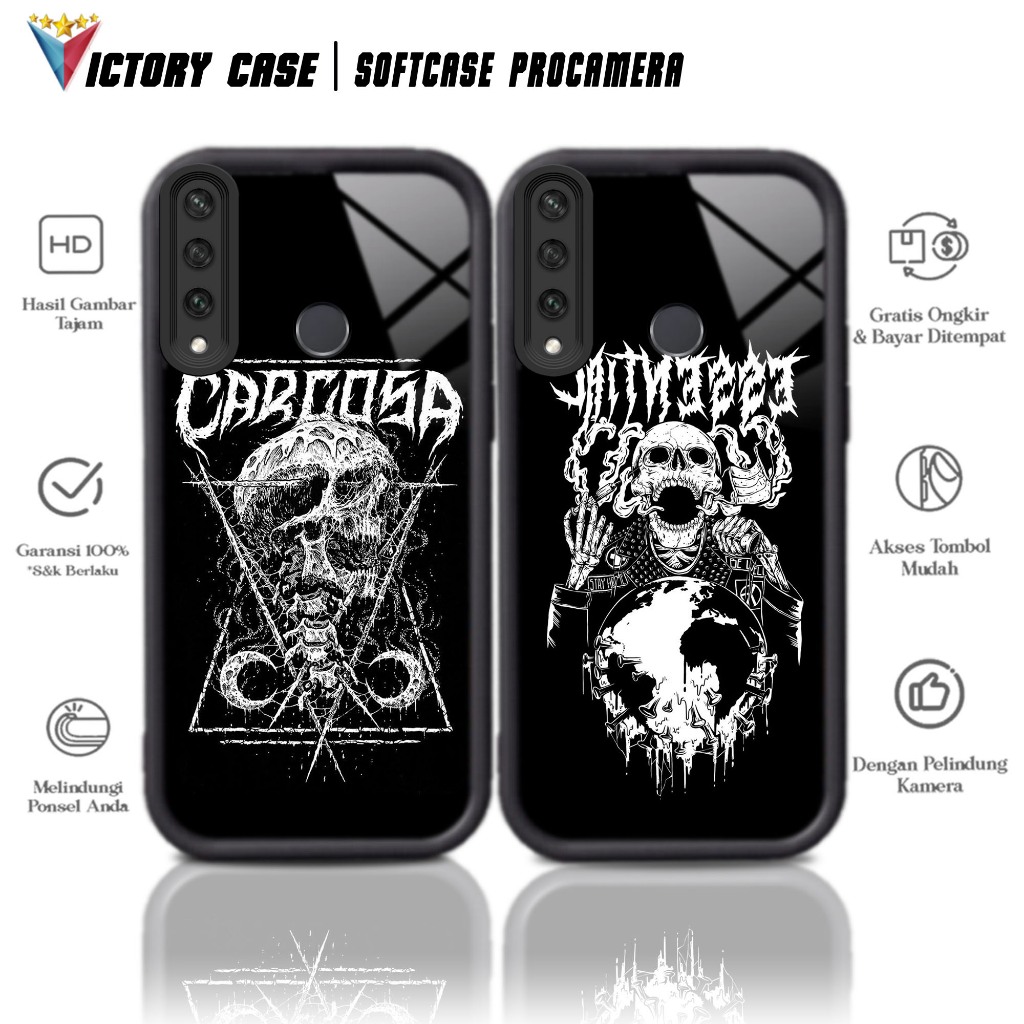 Case Premium Compatible For HUAWEI Y6P 2020 Motif METAL Casing Softcase Glossy Anti Jamur