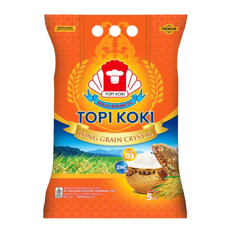 

Topi Koki Beras Long Grain Crystal 5 kg