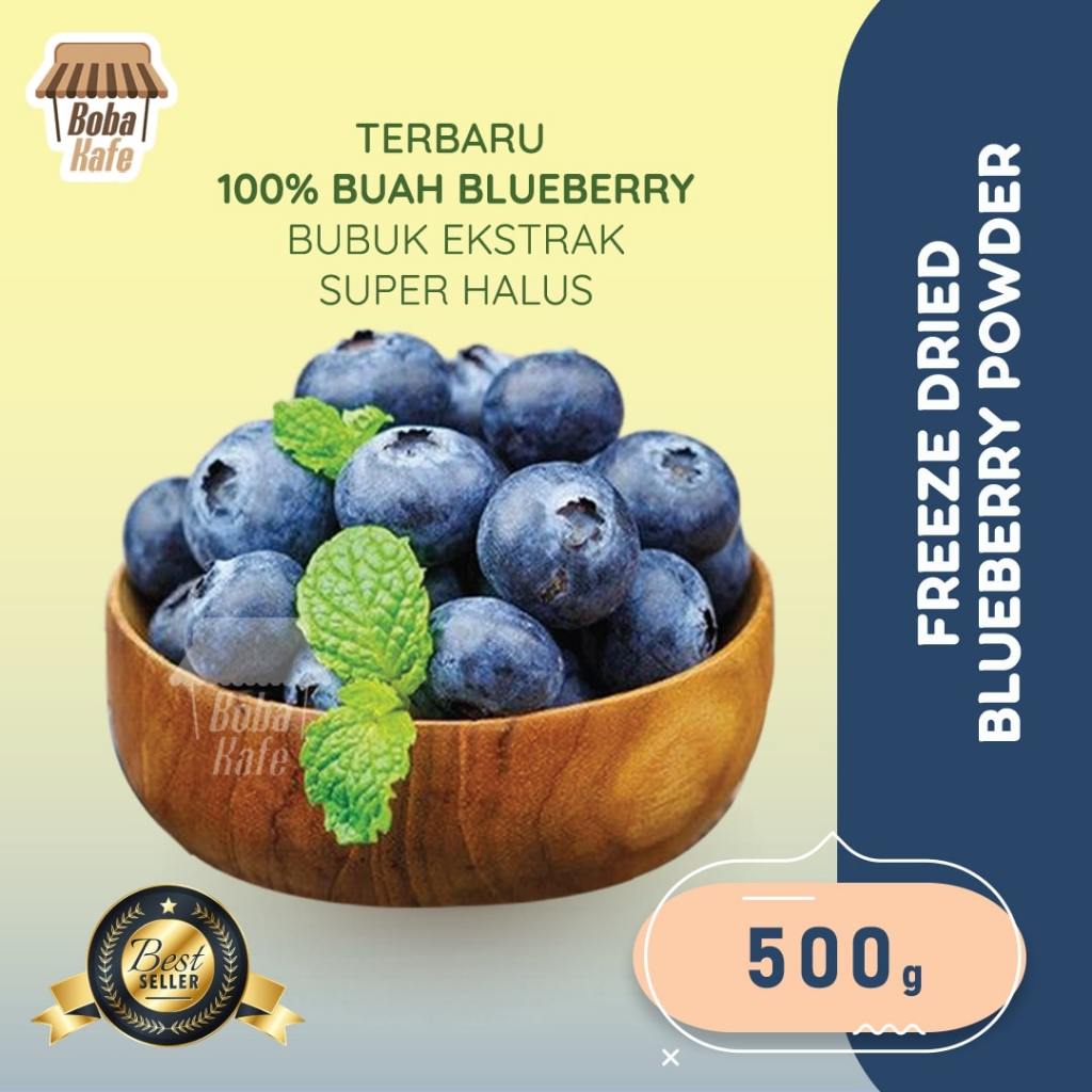 

FREEZE DRIED BLUEBERRY POWDER - Bubuk Ekstrak Buah Blueberry Asli @500gr