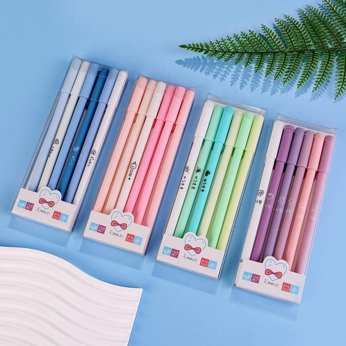 

1 Set 6pcs Pulpen Gel Aesthetic Polos Warna Pastel Matte 0,5mm / Stationery / Alat tulis Sekolah / Alat Tulis Kantor / Pulpen Pastel
