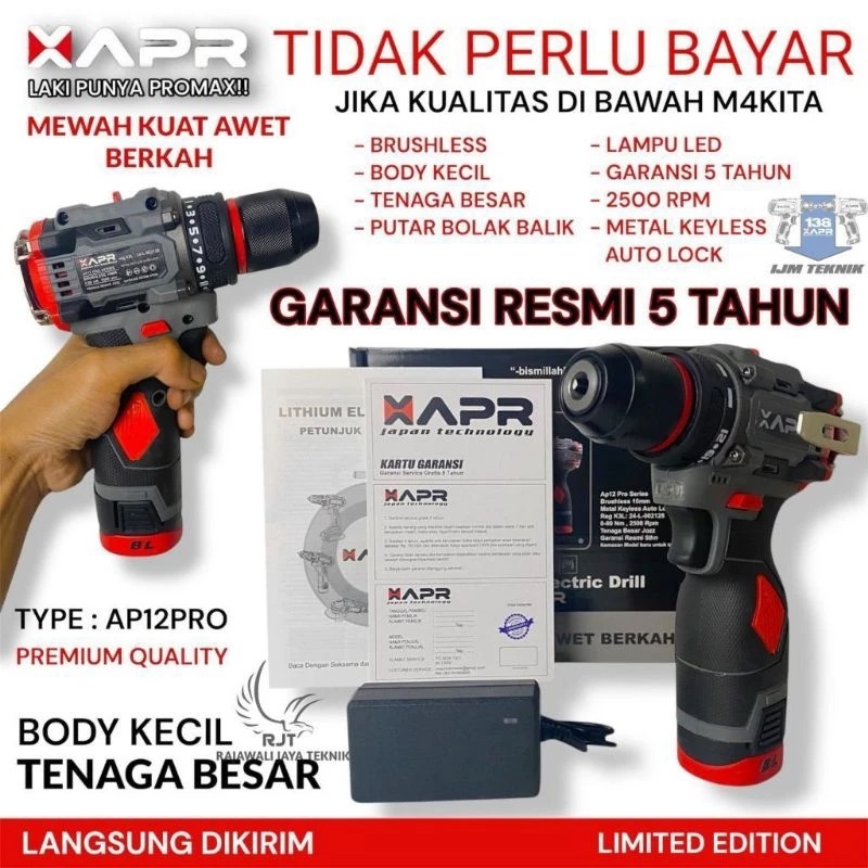 Apr Raja Bor Cordless Brushless AP12 Pro Promo