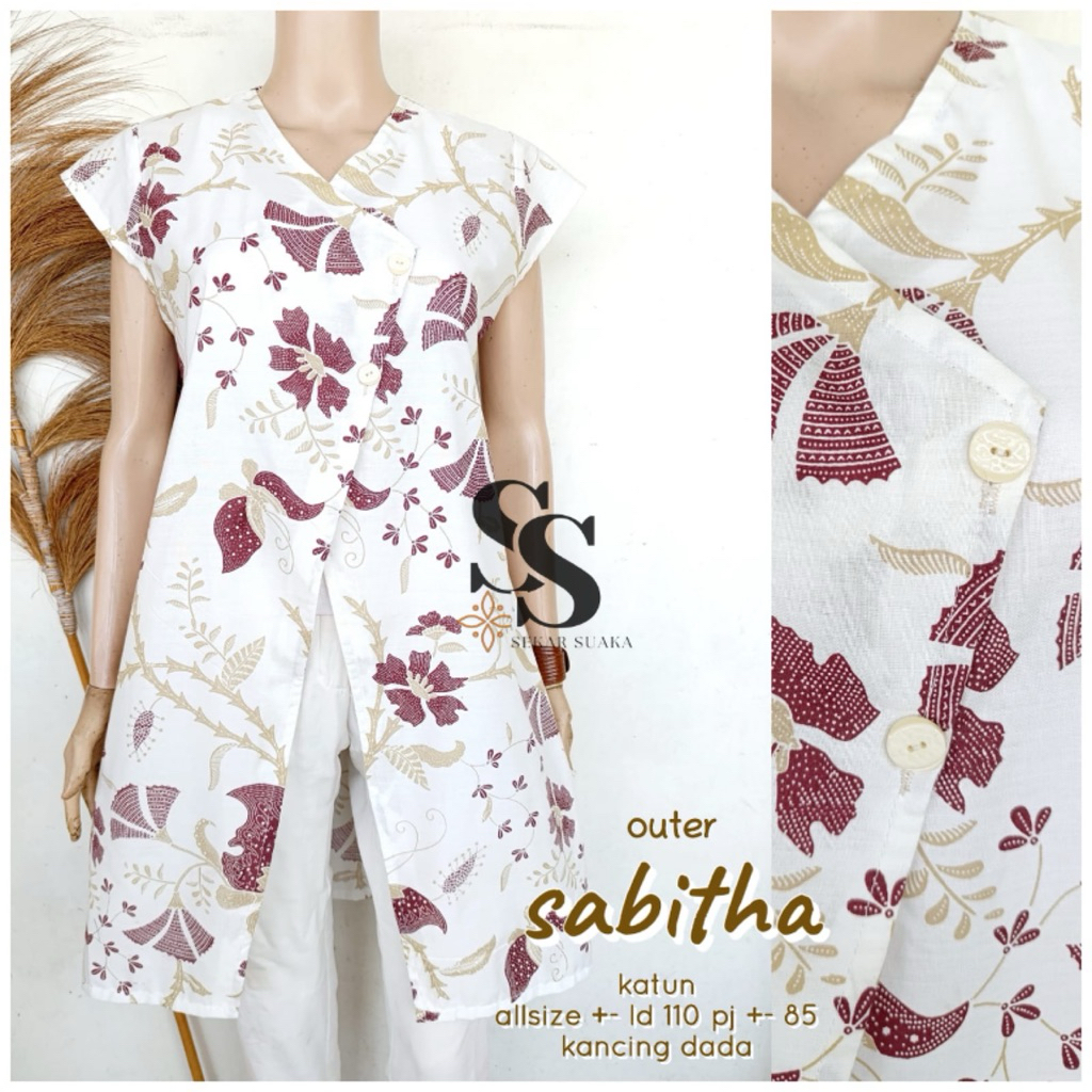 Sabtiha Outer Outer Batik Kekinian Atasan Batik Outer