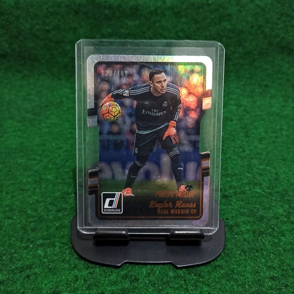 KEYLOR NAVAS 129/149 DIE-CUTS PRESS PROOF MADRID KARTU BOLA PANINI DONRUSS 2016-17