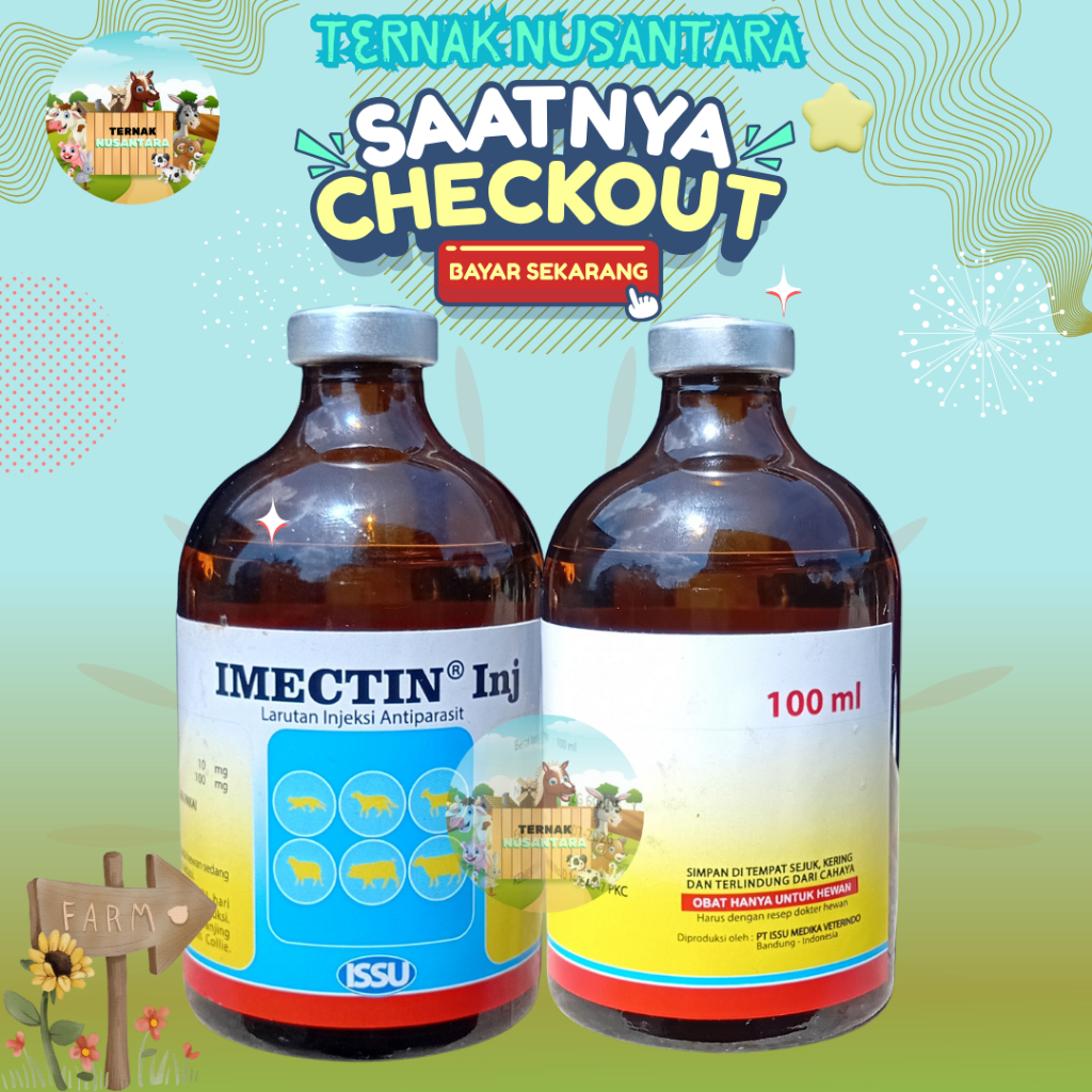 IMECTIN 100 ML - Untuk Ektoparasit Dan Endoparasi Like Ivomec Super Dan Intermectin Super.
