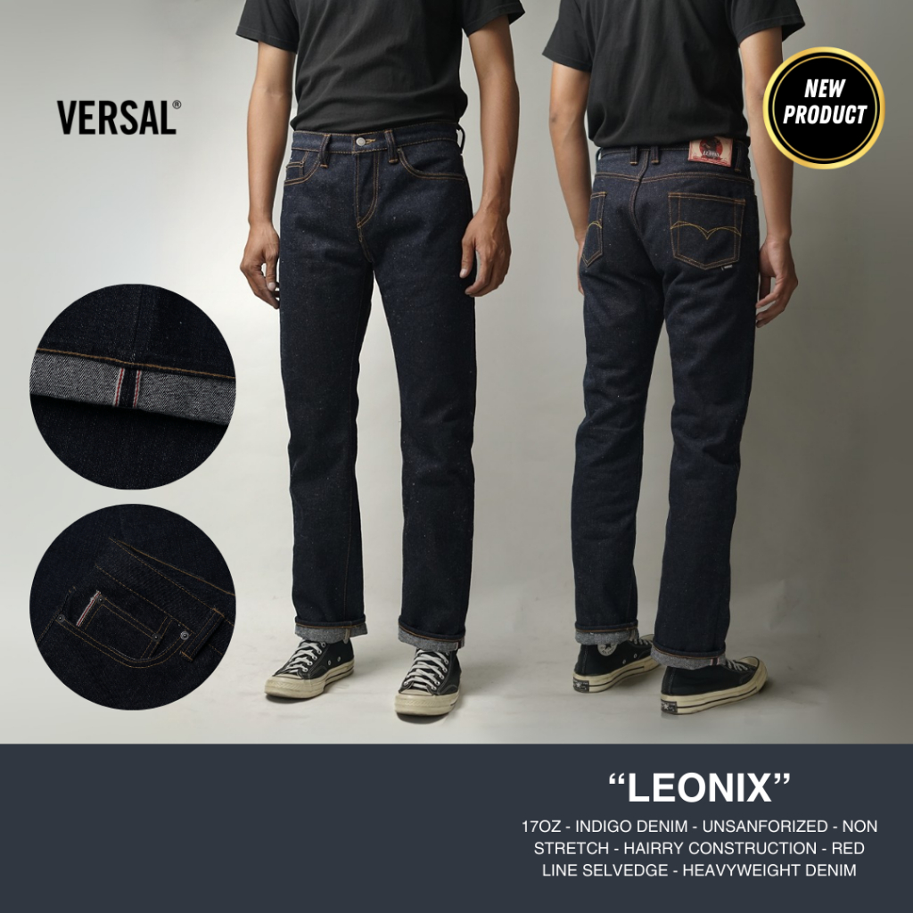 Versal The Finest- LEONIX 17oz Indigo Unsanforized Selvedge Denim- (Ready Stock)