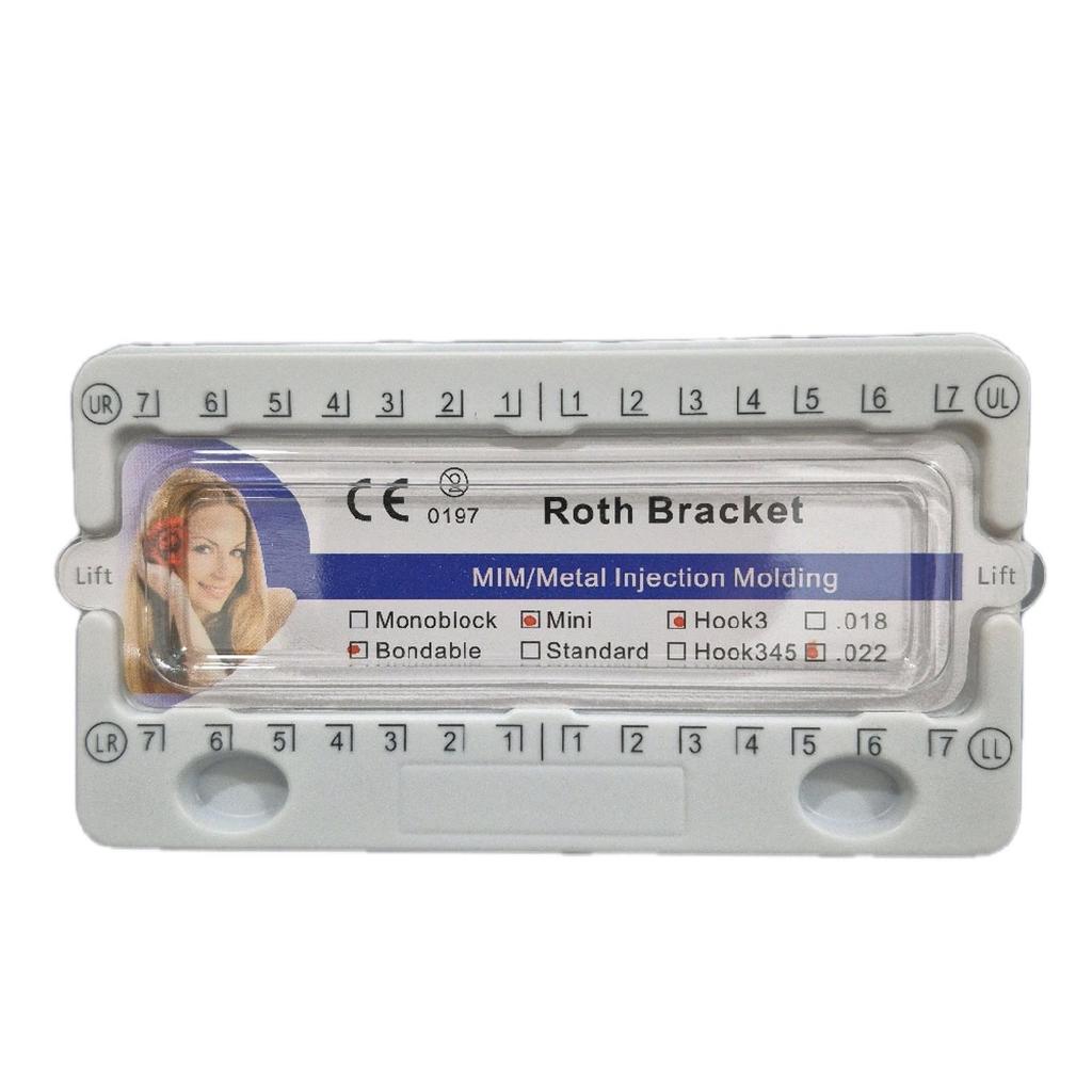 Behel Gigi Perawatan Bracket Mini Roth With Hook Slot 022 / Bracket MIM Roth Bondable Mesh Mulut