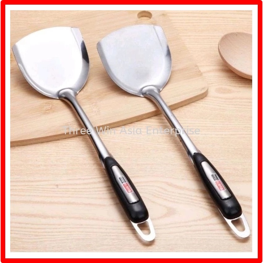 Sodet Spatula Stainless Gagang Hitam Plastik