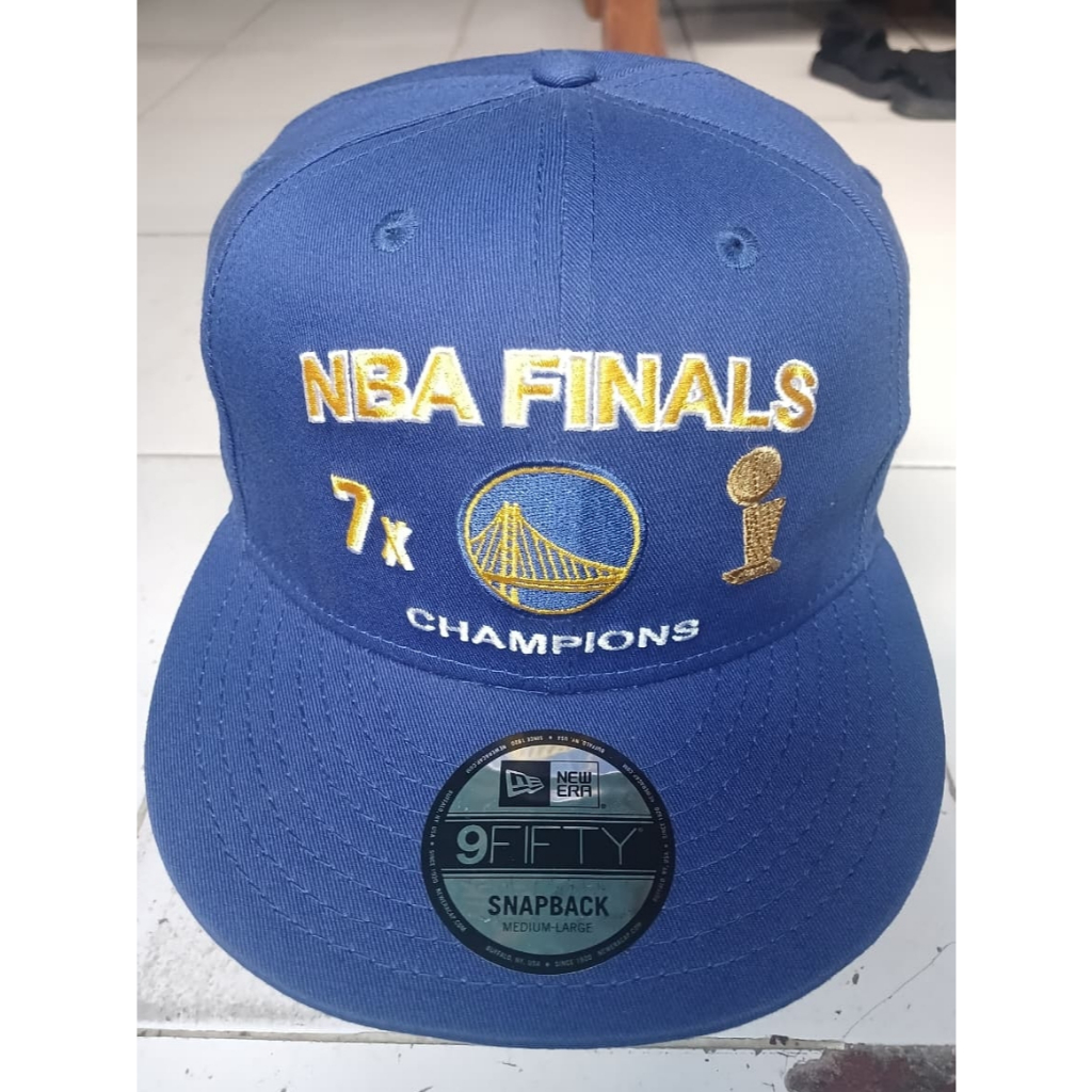 TOPI SNAPBACK NEW ERA X NBA FINAL CHAMPIONS GOLDEN STATE ORIGINAL