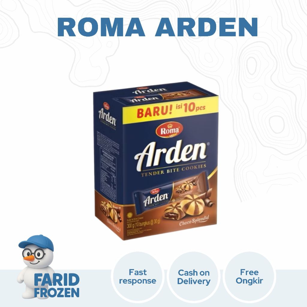 

ROMA ARDEN BISKUIT CHOCO SPLENDID 30 GR X 10 ( 1 BOX ISI 10 PCS)