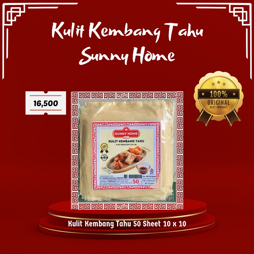 

Kulit Kembang Tahu Sunny Home 50 lembar 10x10 cm