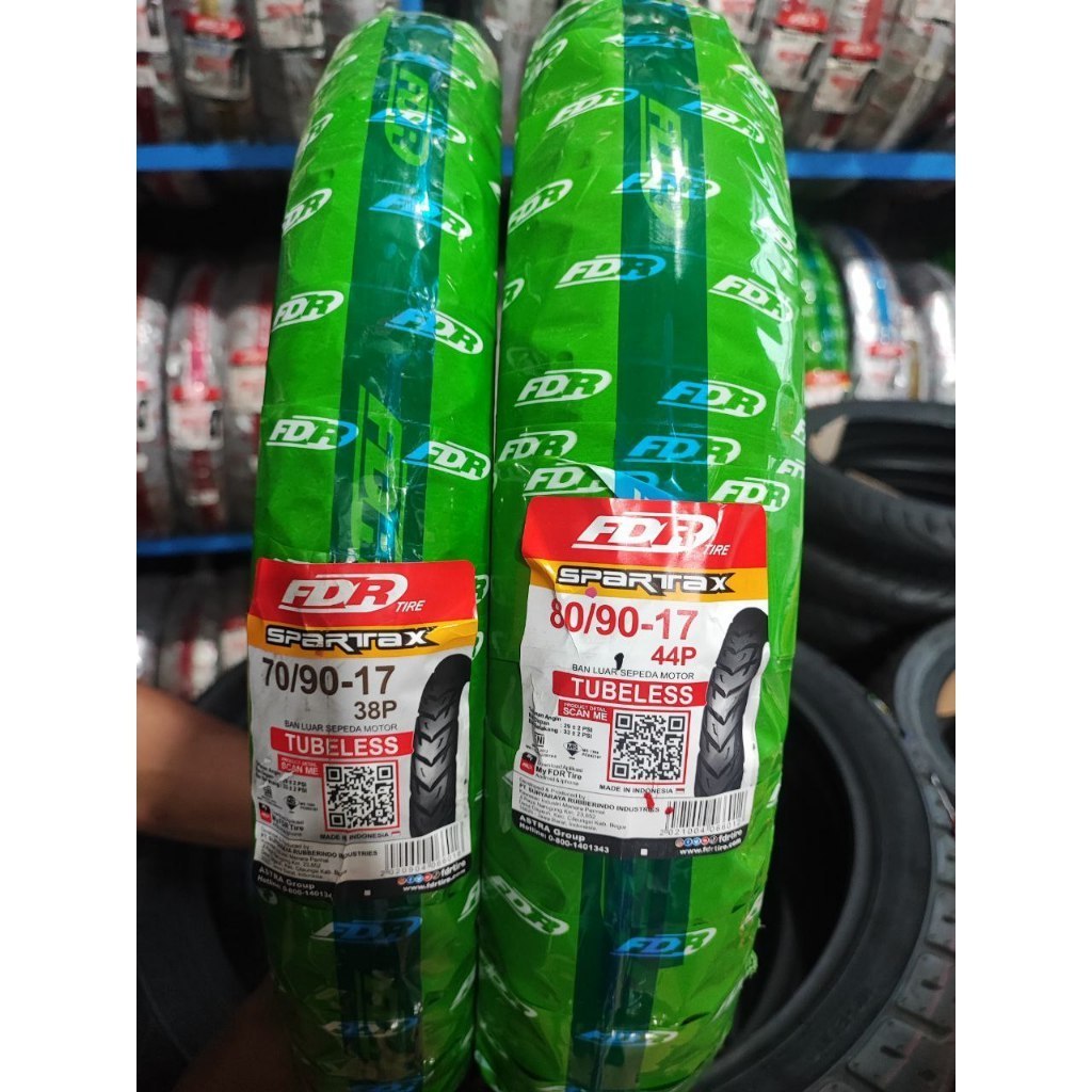 [paket 2 ban] BAN FDR 70/90-17 DAN 80/90-17 SPARTAX Ban Motor REVO, SUPRA, JUPITER, SUPER CUB C 125,
