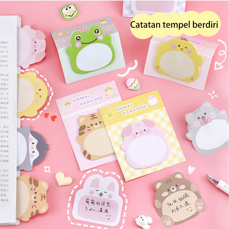 

Sticky Notes Hewan Kartun Imut, 20 Lembar Sticky Notes Tempelan Index, Cocok untuk Catatan Belajar & Kantor, Mudah Dilepas & Tempel
