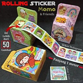 

GROSIR ROLLING STICKER MOMO & SANRIO KARAKTER HOLOGRAM - GROSIR MAINAN ANAK STIKER HOLOGRAM KUROMI & FRIENDS