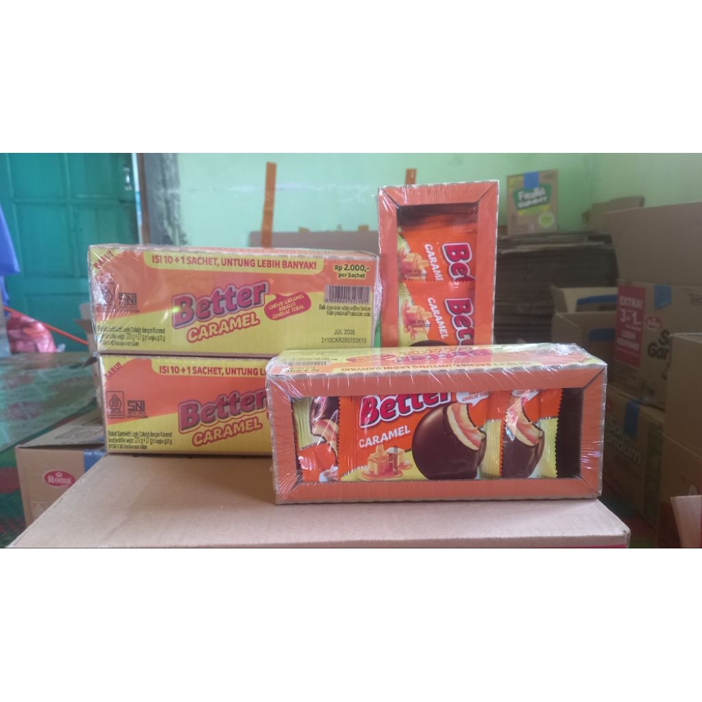 

Better Sachet Coklat & Caramel ( isi 10pcs + 1 @ 27gram )
