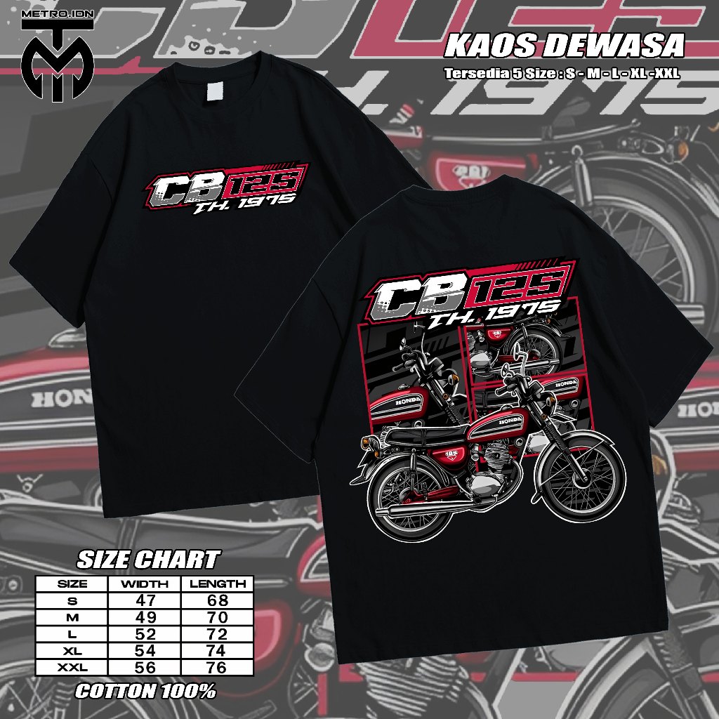 KAOS BAJU CB125 CBGLOWING T-SHIRT ICIKIWIR KAOS CB125 TANGKI CB125 BAJU CB KAOS CB GLOWING KAOS