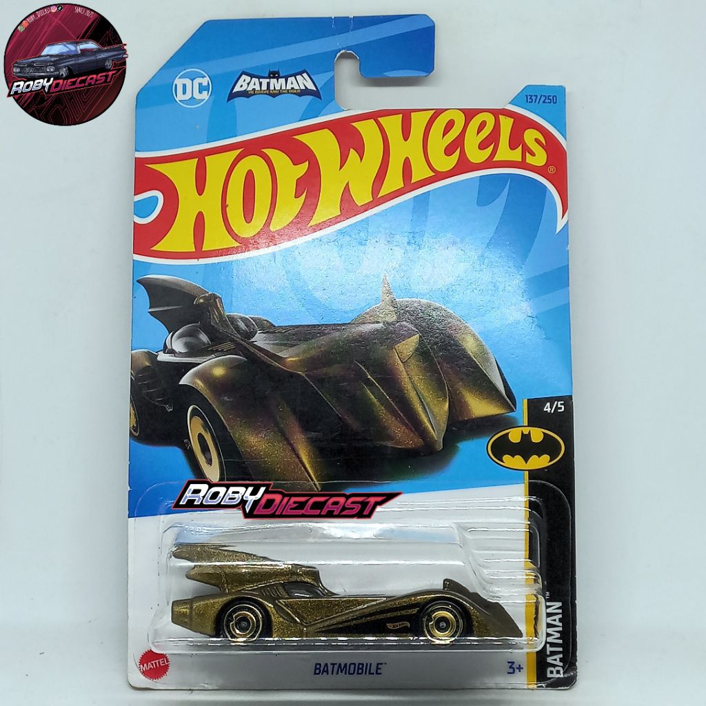 Hot Wheels Batmobile Black Gold Batman