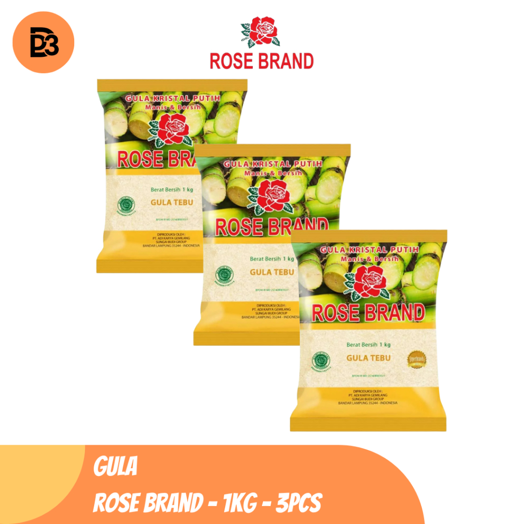 

Gula Pasir Rose Brand 1Kg Premium Higienis (3pcs)