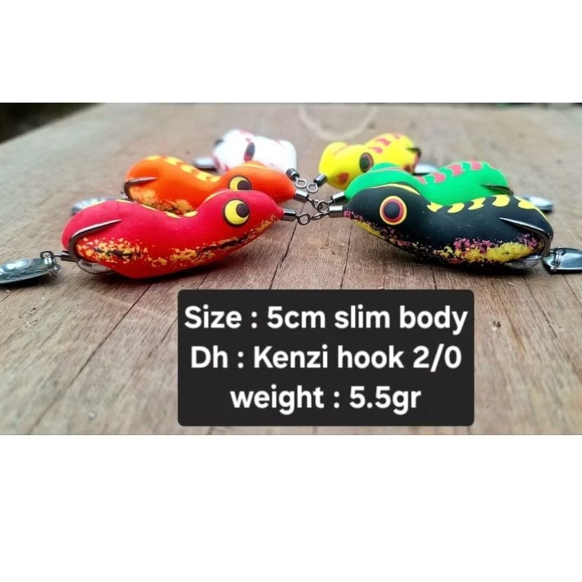 SOFT FROG 5CM BIGOS LURE || UMPAN CASTING IKAN GABUS DAN TOMAN
