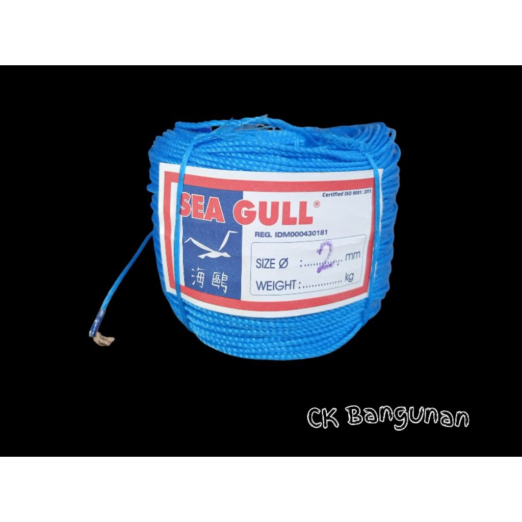

Tali Tambang kualitas terbaik merk Seagull 2 mm Harga 1 rol Panjang 200.mtr