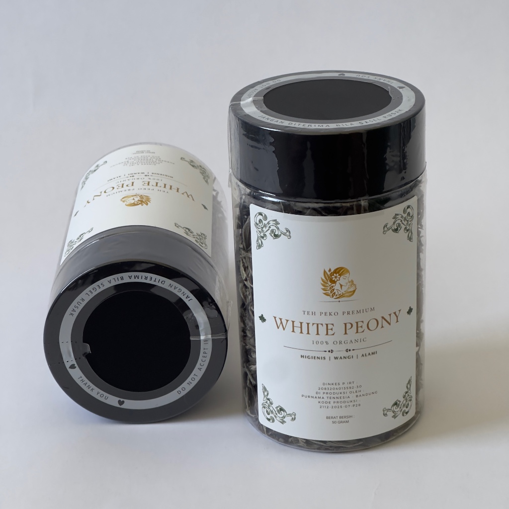 

white tea peony tea Bai Mu Dan 50gr , tenntea teh peko super premium kecantikan kulit putih kencang diet