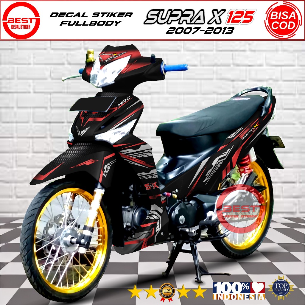 Decal Motor Supra X 125 Full Body Motif Matrixline -  Variasi Stiker Striping Supra X 125 2007-2013
