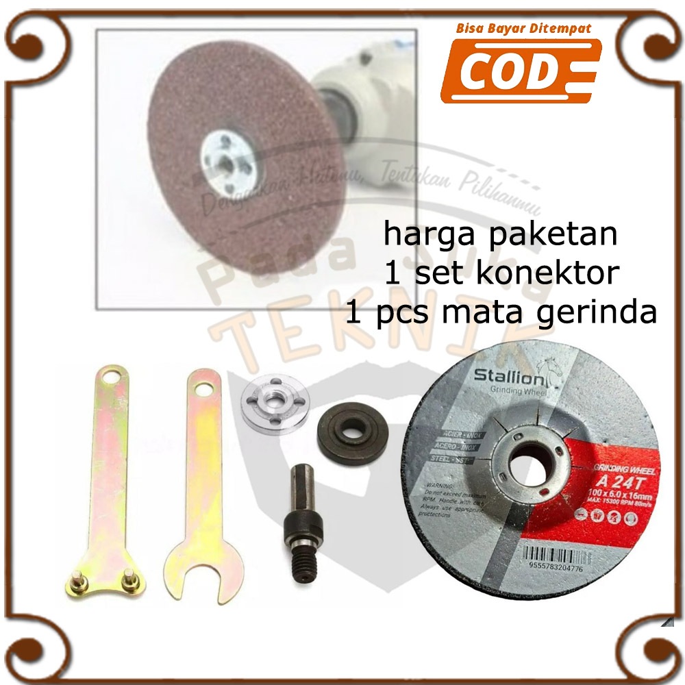 Adaptor Mesin Bor Konektor Mesin Bor Ke Gurinda Arbor Batu Gerinda Poles 4x6mm Mata Gurinda Asah