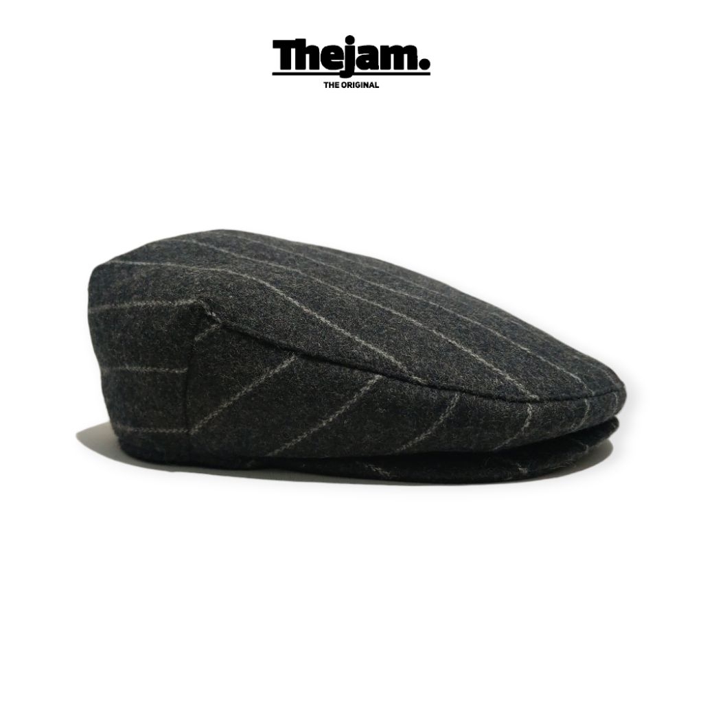 Thejam. the original ivy caps wool grey stripes
