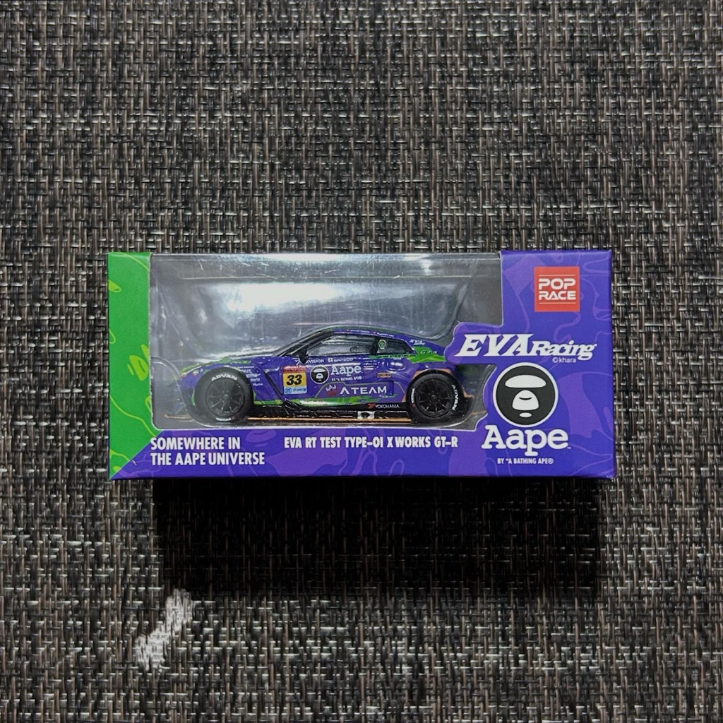 Pop Race X Mini GT Eva RT Test Type-01 X Works GT-R (2019 AAPE X EVA RACING)