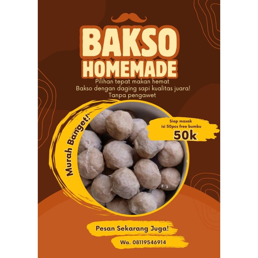 

Bakso Homemade siap masak free bumbu kuah