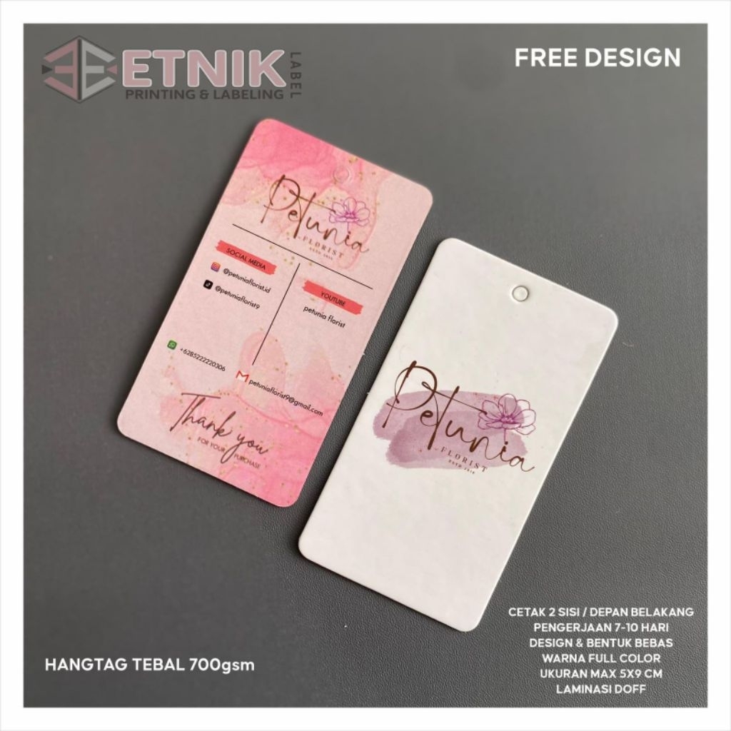 

hangtag tebal hang tag label hangtag label baju label tag (700 gsm)