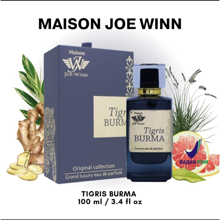 parfum tigris burma by mainson joe winn original 100 ml tigris burma