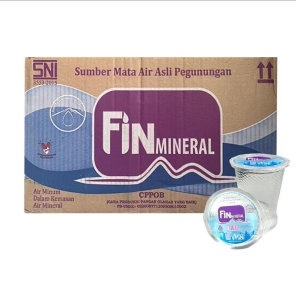 Fin Air Mineral Gelas 220ml x 48 cup ( 1 karton)
