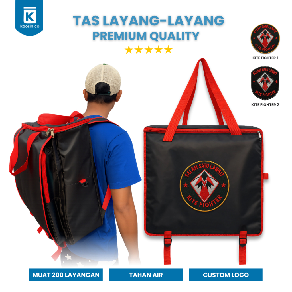 TAS LAYANGAN/TAS LAYANG-LAYANG BAHAN PREMIUM TAHAN AIR MUAT 200+ LAYANGAN