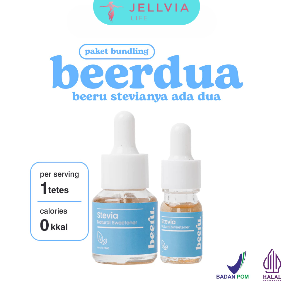 

BEERU Stevia Natural Sweetener Cair Paket 2pcs Beerdua