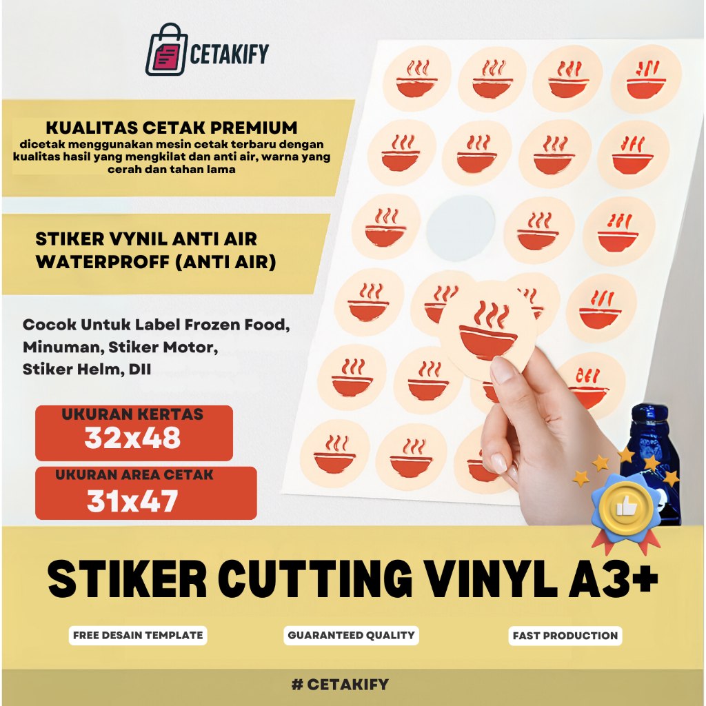 

CETAKIFY - STIKER VINYL ANTI AIR / STIKER CUTTING KISS CUT