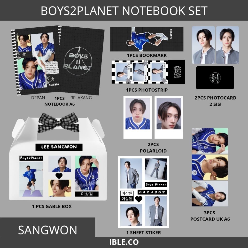 Iblee - Kpop Notebook Set Boys2Planet Boys Planet / Notebook A6 Polos Kpop Boys2Planet Boys Planet /