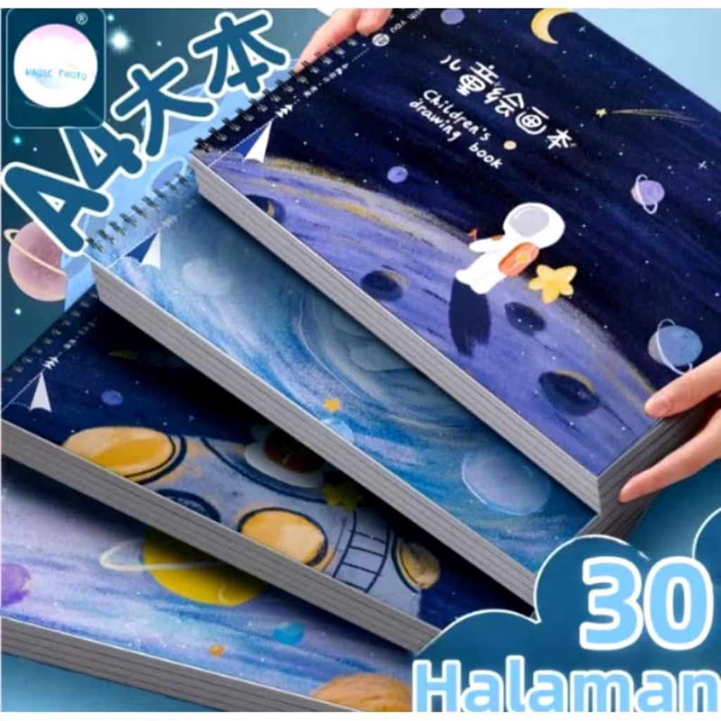 

Drawing Sketchbook A4 / Buku Gambar Anak sekolah motif karakter kartun 30 Halaman