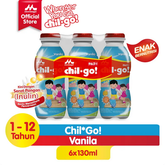 

Morinaga Chil-Go! Milk Vanilla 6x130ml Susu Cair