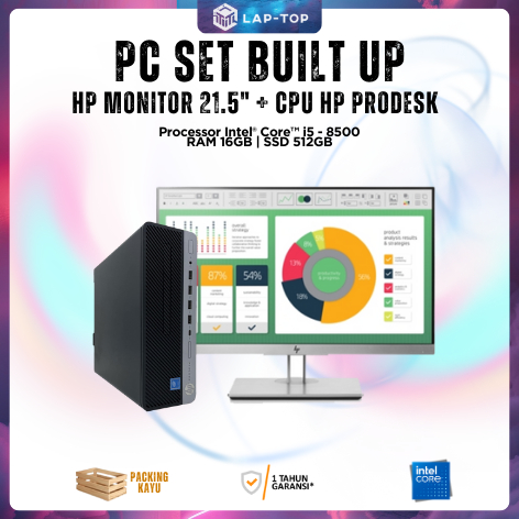 Komputer PC BuiltUp HP ProDesk 600 G5 SFF Intel Core i5 Gen 8 RAM 16GB SSD 512GB Second Murah Bergar