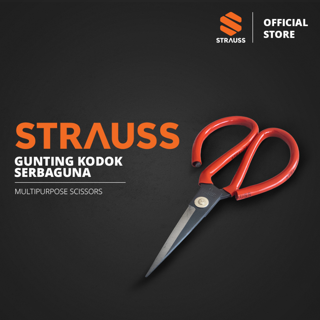 

STRAUSS Gunting Kodok Serbaguna A1 & A2 – Baja Tajam Anti Slip/ Grip Handle Rubber Karet/Pisau Tajam