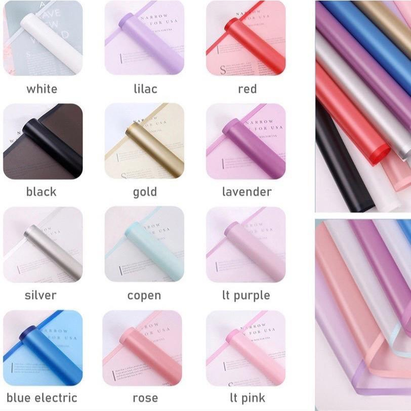 

[1 Pack] KERTAS FLOWER WRAPPING CELLOPHANE ECER KERTAS BUKET BUNGA HAND BOUQUET Line Color